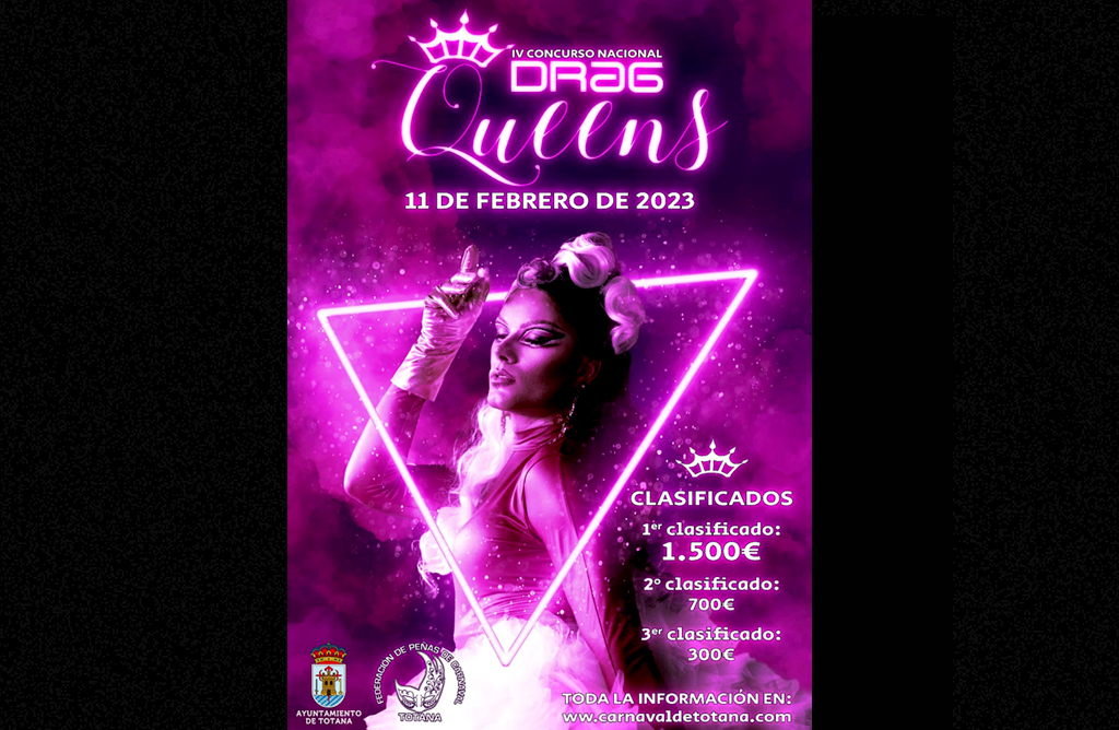 Totana acogerá el IV Concurso Nacional de Drag Queens el 11 de febrero